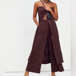 Free People Banita Set, Brown Size L